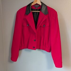 Braebrook Women's Cropped Red Jacket Size 11/12